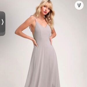Lulu’s Gray Maxi Dress